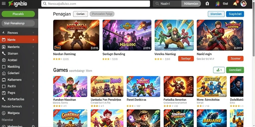 Screenshot menampilkan antarmuka utama game 898A.