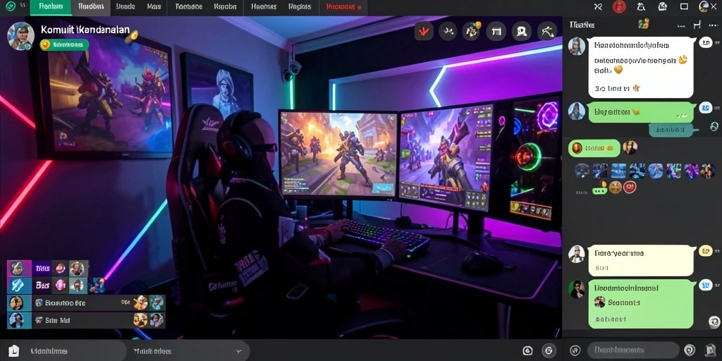Screenshot menunjukkan tampilan antarmuka pengguna yang menarik.