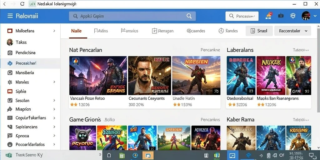 Screenshot menunjukkan tampilan antarmuka permainan yang menarik.
